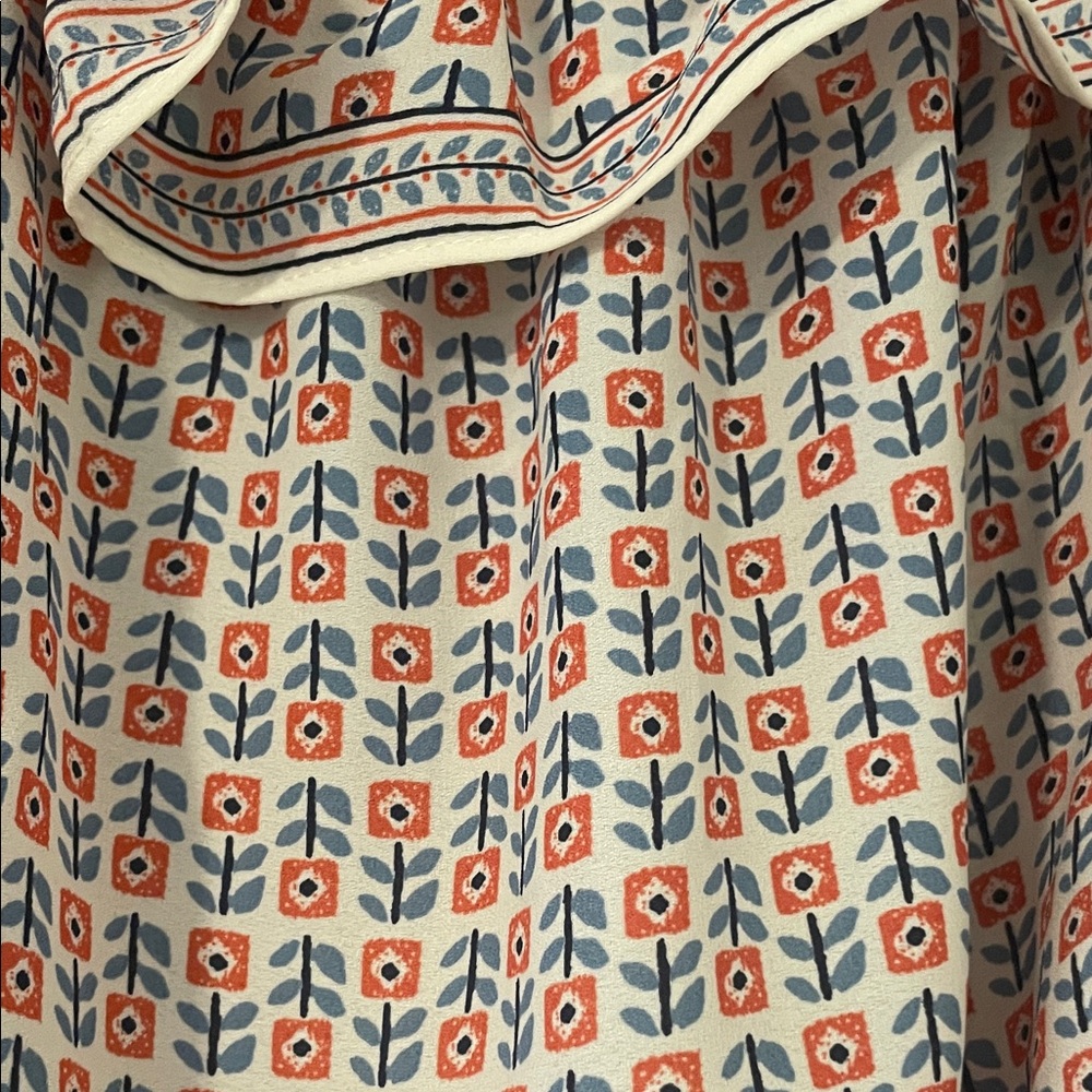 Max Studio Pink Patterned Ruffle Blouse - Picture 5 of 5